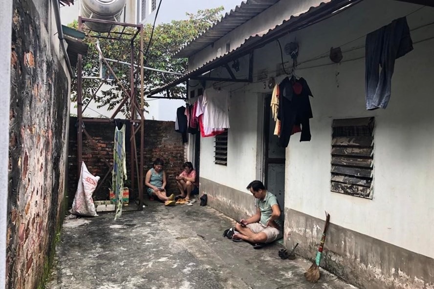 Nhà trọ của người lao động tại xã Kim Chung (Đông Anh, Hà Nội). Ảnh TT