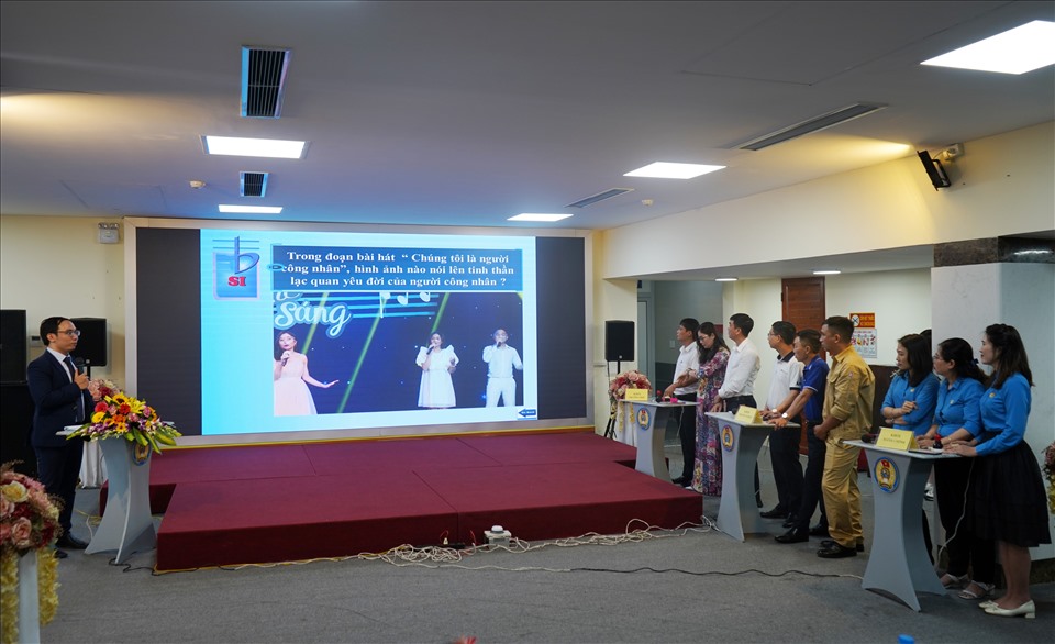 Gameshow chào mừng Tháng Công nhân 2022 của Liên đoàn Lao động quận Hồng Bàng (Hải Phòng). Ảnh: Mai Dung