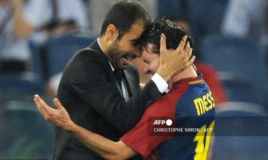 Pep Guardiola và Messi chỉ có thể rực sáng nhất khi kết hợp cùng nhau.  Ảnh: AFP