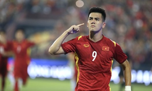 Tiên Linh ghi bàn mở tỉ số cho U23 Việt Nam, qua đó giành chiến thắng chung cuộc 3-0 trước U23 Indonesia tại SEA Games 31. Ảnh: C.M