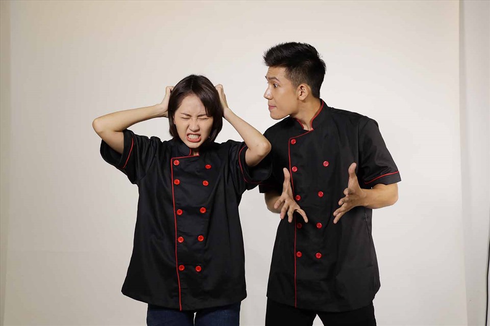 Tường Vi - Hùng Phạm sẽ học làm đầu bếp trong phim mới. Ảnh: NSX.