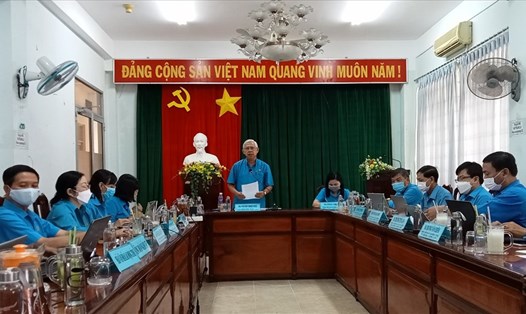 Chủ tịch LĐLĐ tỉnh An Giang Nguyễn Thiện Phú, phát biểu chỉ đạo hội nghị.