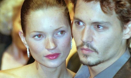 Kate Moss - Johnny Depp từng là mội trong những cặp đôi đẹp nhất Hollywood những năm 1990. Ảnh: AFP.