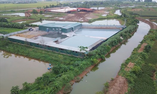 Xưởng sơ chế bột nhôm tại xã Vũ Hòa (huyện Kiến Xương, tỉnh Thái Bình) bị nghi ngờ là "thủ phạm" xả thải độc hại khiến cá trên sông chết bất thường. Ảnh: T.D