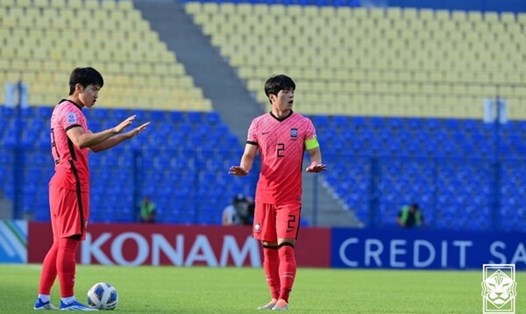 U23 Hàn Quốc dừng bước ở tứ kết U23 Châu Á 2022. Ảnh: KFA