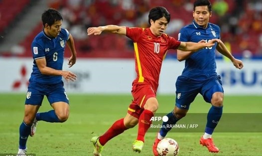 Tuyển Thái Lan gần như chắc chắn có vé dự Asian Cup 2023 cùng tuyển Việt Nam. Ảnh: AFP