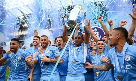 Man City là nhà vô địch Premier League 2021-22. Ảnh: AFP