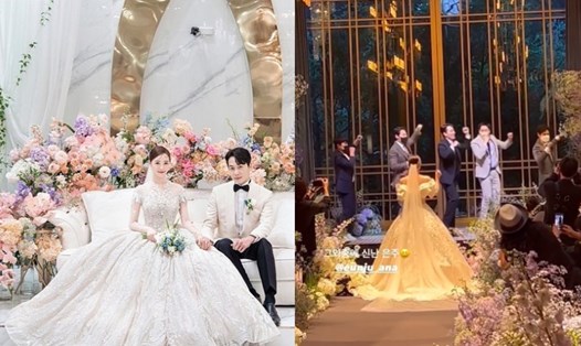 Màn trình diễn của Shinhwa trong đám cưới của thành viên Andy. Ảnh: Instagram