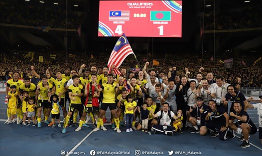 Tuyển Malaysia trở lại sân chơi số 1 châu lục sau 15 năm. Ảnh: FAM