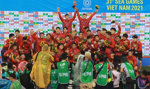 Tại trận chung kết bóng đá nam tại SEA Games lần này, hàng trăm phóng viên đã trực tiếp đưa tin, lan toả niềm vui chiến thắng của đội tuyển Việt Nam trên sân vận động Quốc gia Mỹ Đình.