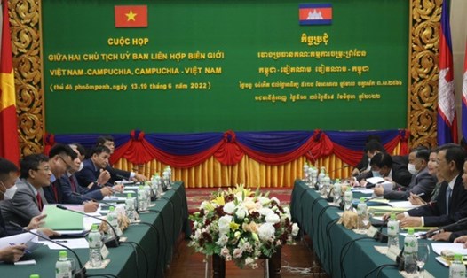Cuộc họp hai Chủ tịch Ủy ban liên hợp biên giới Việt Nam - Campuchia, Campuchia - Việt Nam diễn ra trong 4 ngày, từ 13-17.6. Ảnh: Bộ Ngoại giao