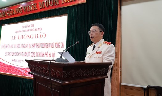 Phó Giám đốc Công an Hà Nội Nguyễn Hồng Ky vừa được thăng hàm lên thiếu tướng. Ảnh: Công an Hà Nội