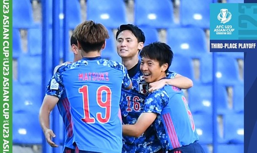 U23 Nhật Bản giành hạng Ba chung cuộc tại giải U23 Châu Á 2022. Ảnh: AFC