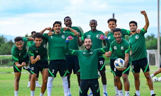 U23 Saudi Arabia hứa hẹn sẽ tiếp tục chơi bùng nổ ở trận chung kết trước chủ nhà U23 Uzbekistan. Ảnh: SAFF