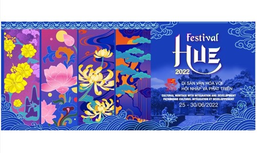 Poster chính thức của Festival Huế 2022. Ảnh BTC
