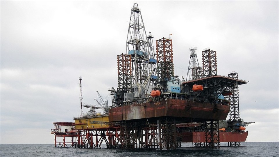 Giàn khoan khí đốt Nga ở Crimea. Ảnh: Wiki