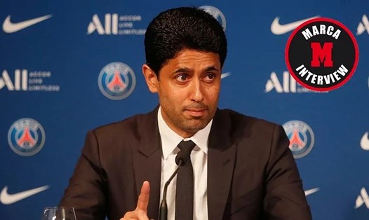 Chủ tịch của Paris St Germain, Nasser Al-Khelaifi. Ảnh: Marca