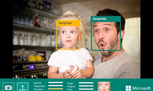 Công cụ nhận dạng cảm xúc khuôn mặt của Microsoft. Ảnh: Microsoft.
