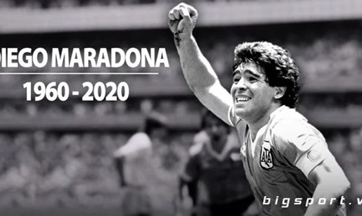 Diego Maradona qua đời khi vừa tròn 60 tuổi. Ảnh: Bigsport