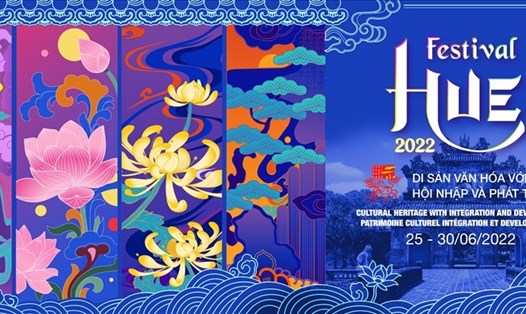 Poster chính thức của Festival Huế 2022. Ảnh BTC.