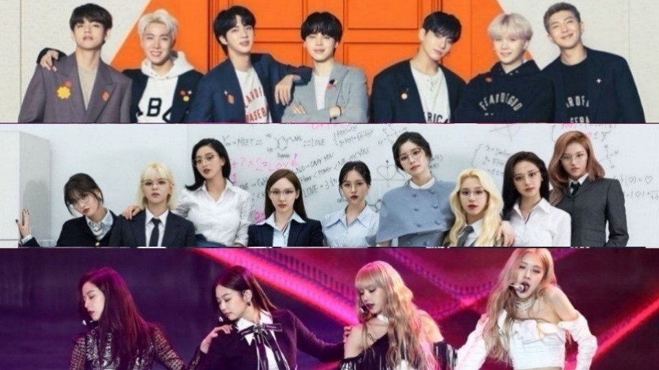 Nhóm BTS, TWICE, BlackPink. Ảnh: AFP, Poster. Nhóm BTS, TWICE, BlackPink. Ảnh: AFP, Poster.