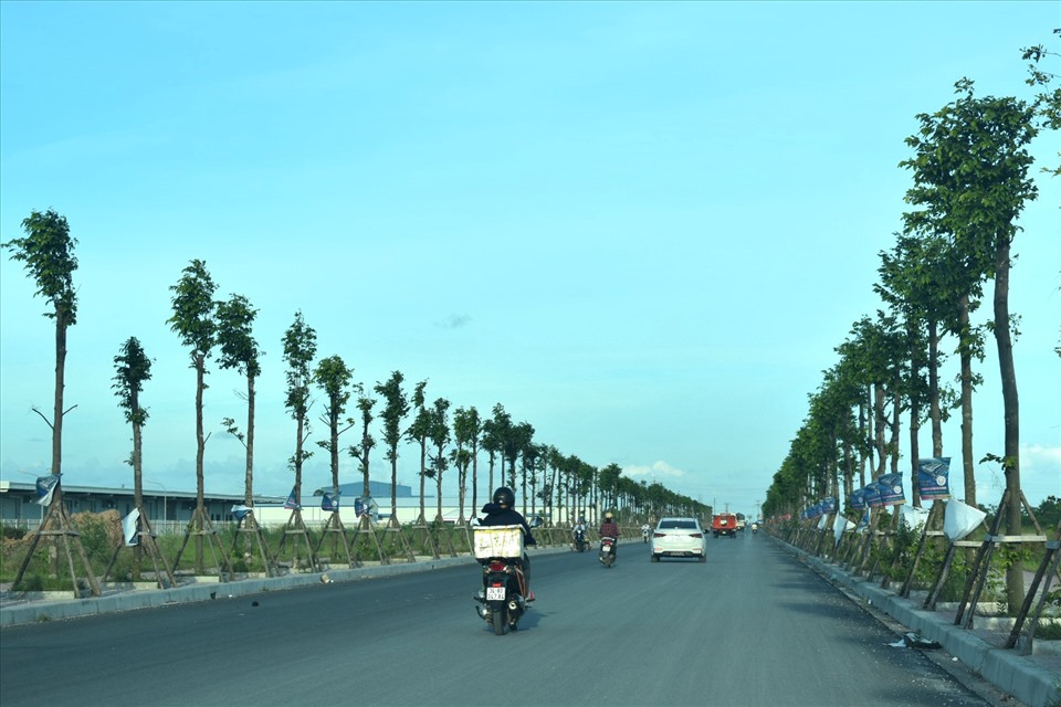 Đoạn đầu đường 221A tại xã Tây Giang (huyện Tiền Hải, tỉnh Thái Bình). Ảnh: Trung Du