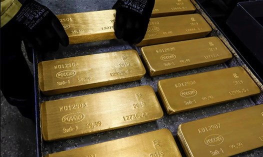 Anh, Mỹ, Nhật Bản và Canada cấm nhập khẩu vàng của Nga. Ảnh: AFP