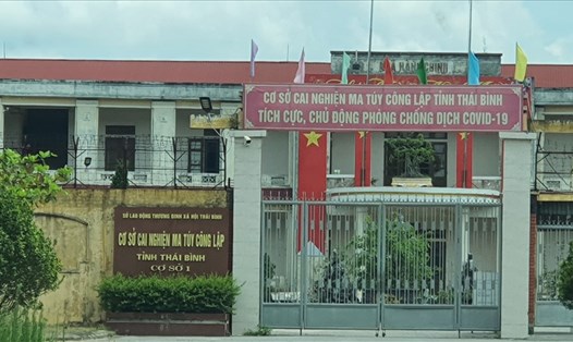 Cơ sở cai nghiện ma túy công lập tỉnh Thái Bình (Cơ sở 1) - nơi vừa có 1 cán bộ, nhân viên bị bắt vì tàng trữ trái phép chất ma túy. Ảnh: Trung Du