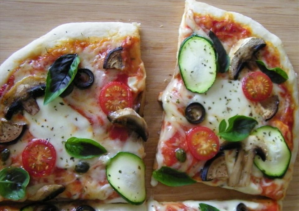 Món bánh pizza chay thơm ngon, hấp dẫn. Ảnh: Allrecipes
