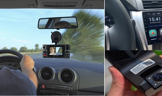 Camera hành trình là một trong những thiết bị công nghệ được nhiều người sử dụng trên xe ôtô.  Ảnh: LĐO.
