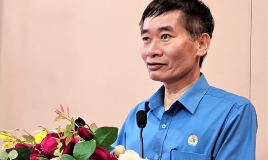 Phó Chủ tịch Tổng LĐLĐ Việt Nam Trần Văn Thuật phát biểu khai mạc hội nghị. Ảnh: Nam Dương