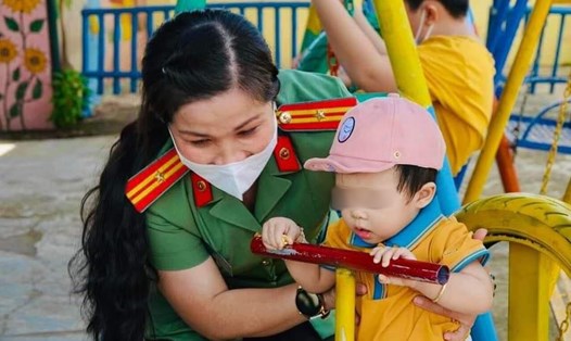Chương trình nhằm hưởng ứng Tháng Hành động vì trẻ em 2022. Ảnh: Công đoàn Công an tỉnh Bình Thuận.