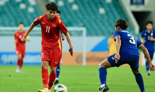U23 Việt Nam có trận hoà 2-2 trước U23 Thái Lan trong ngày ra quân U23 Châu Á 2022. Ảnh: Trung Thu