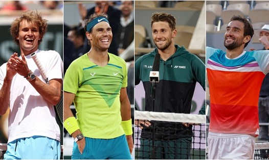 4 tay vợt mạnh nhất Roland Garros 2022. Ảnh: Tennis.com