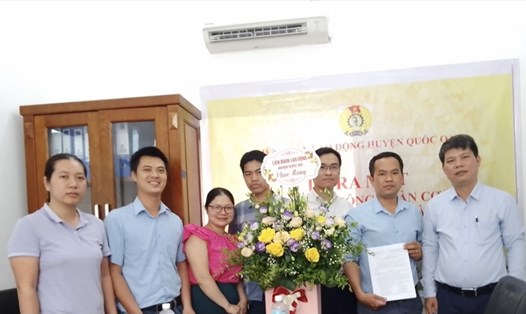 Lễ ra mắt Công đoàn cơ sở Công ty TNHH Đồng Tiến Thành Thủ Đô. Ảnh: CĐH