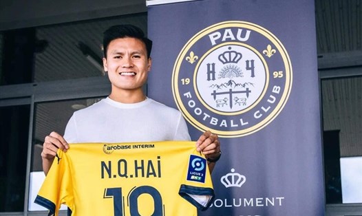 Quang Hải có nhiều cơ hội thi đấu khi gia nhập Pau FC. Ảnh: Paufc