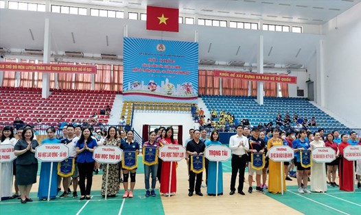 Hội khoẻ do Liên đoàn Lao động Thành phố Hà Nội tổ chức khai mạc sáng 4.6. Ảnh: Ngọc Ánh