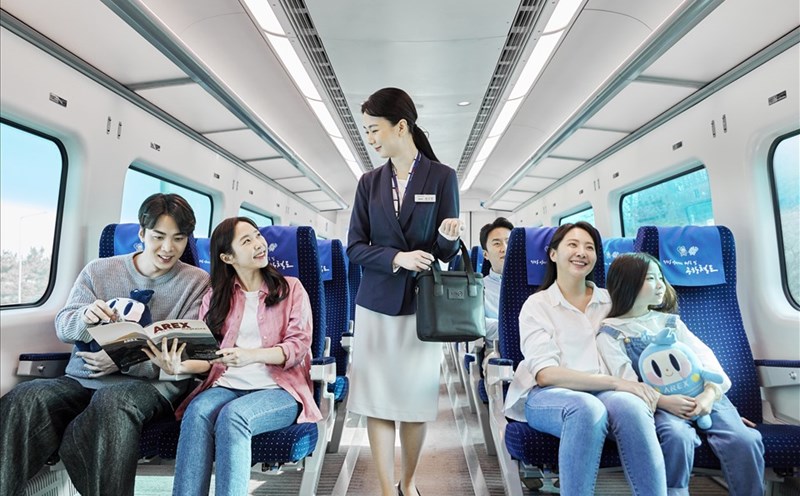 Tàu tốc hành chạy thẳng sân bay Hàn Quốc - (AREX) chính thức trở lại phục vụ du khách. Ảnh: KTO