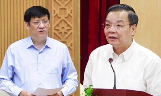 Bộ trưởng Bộ Y tế Nguyễn Thanh Long và Chủ tịch UBND TP.Hà Nội Chu Ngọc Anh