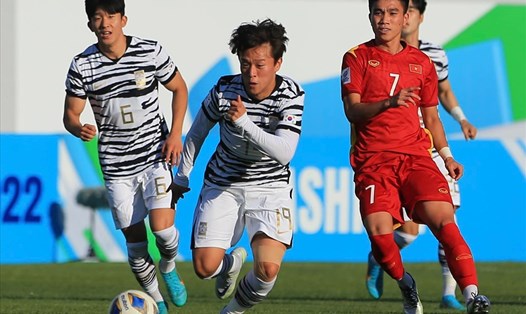 U23 Hàn Quốc hoà thất vọng U23 Việt Nam. Ảnh: Trung Thu