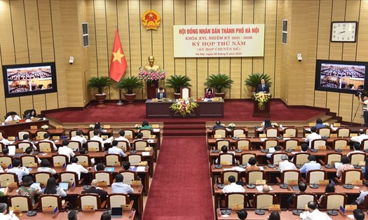 Thường trực HĐND thành phố Hà Nội triệu tập kỳ họp chuyên đề để xem xét, quyết định công tác nhân sự thuộc thẩm quyền. Ảnh: TTBC