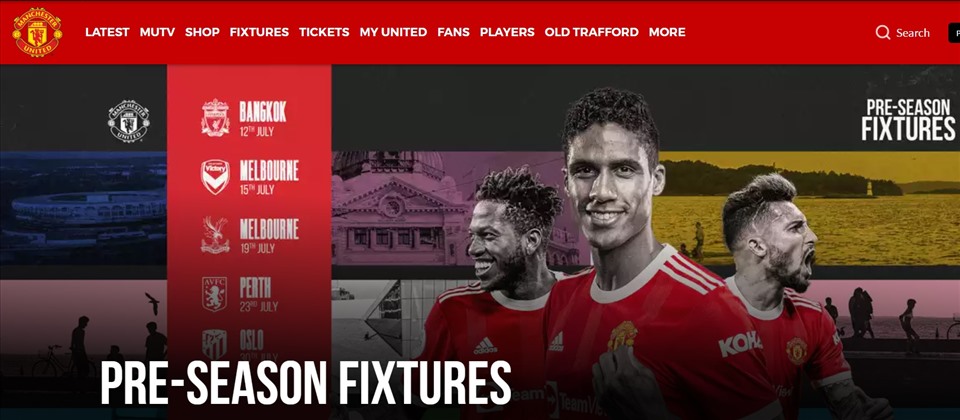 Man United du đấu Đông Nam Á hè 2022 khi nào?