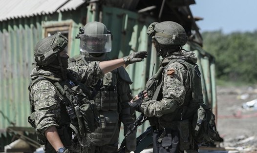 Quân nhân Nga ở Donbass, Ukraina ngày 3.6.2022. Ảnh chụp màn hình