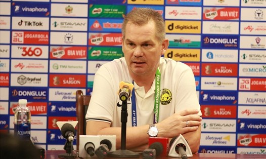 Huấn luyện viên Brad Maloney quyết tâm giúp U23 Malaysia có điểm trước U23 Việt Nam ở trận đấu cuối vòng bảng. Ảnh: Minh Đức