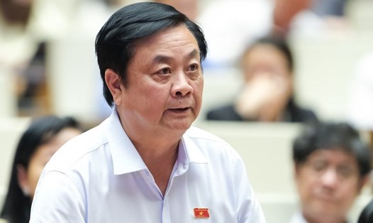 Bộ trưởng Bộ NN-PTNT Lê Minh Hoan. Ảnh: Quốc hội.