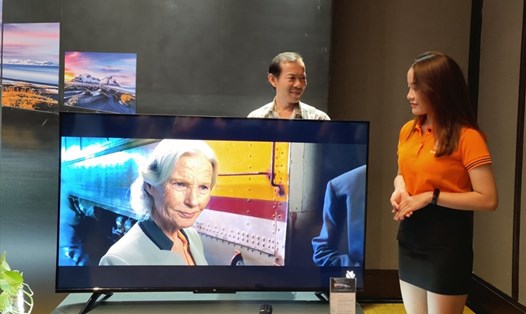Mẫu TV thông minh 4K của Xiaomi sản xuất tại Việt Nam được trình làng. Ảnh: Thế Lâm