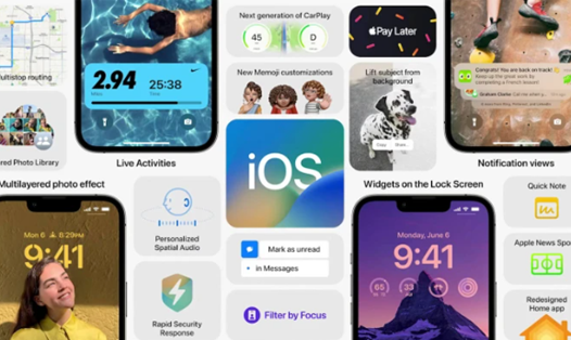 iOS 16 chỉ tương thích với các dòng điện thoại đời 2017 trở lên. Ảnh: Apple