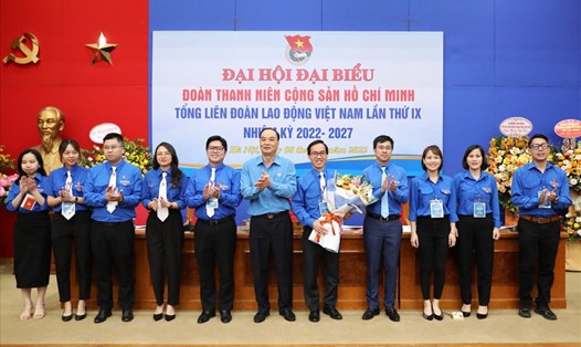 Ban chấp hành Đoàn Thanh niên Tổng Liên đoàn Lao động Việt Nam khóa IX, nhiệm kỳ 2022 - 2027. Ảnh Tô Thế