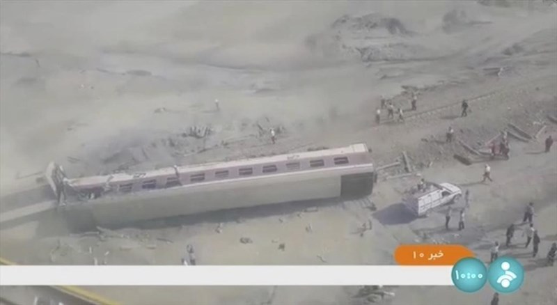 Train derailed in Iran, at least 17 people died