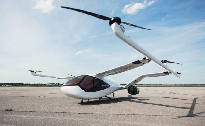 Taxi bay của hãng Volocopter. Ảnh: Volocopter